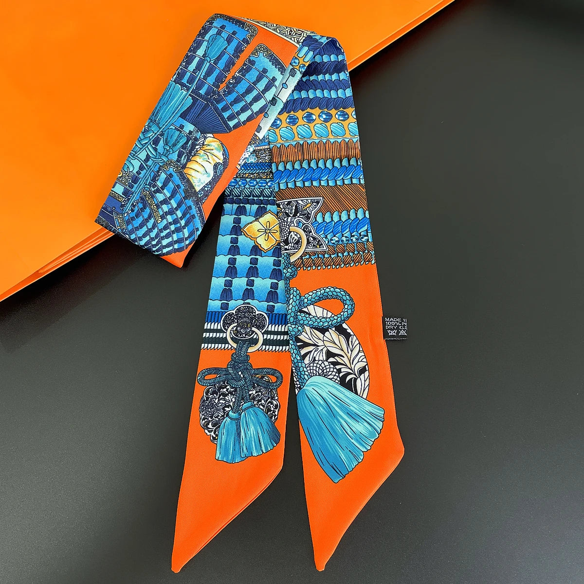 🧣 Glomexia Silk Print Hair Scarf – Elegant Women Fashion Wrap ✨