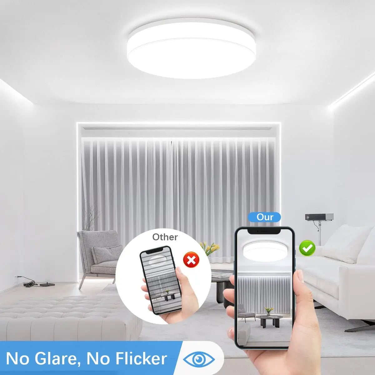 Round LED Ceiling Light (18W–48W)