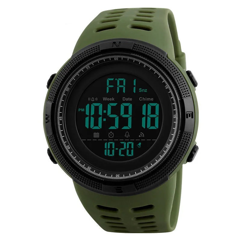 🌍 Glomexia – Men’s Military Style Digital Sports Watch with LED Display