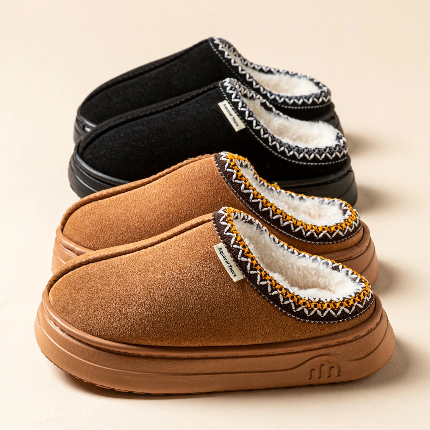 Glomexia Women Winter Plush Slippers ❄️ | Cozy Home Cotton Shoes