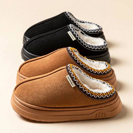 Glomexia Women Winter Plush Slippers ❄️ | Cozy Home Cotton Shoes