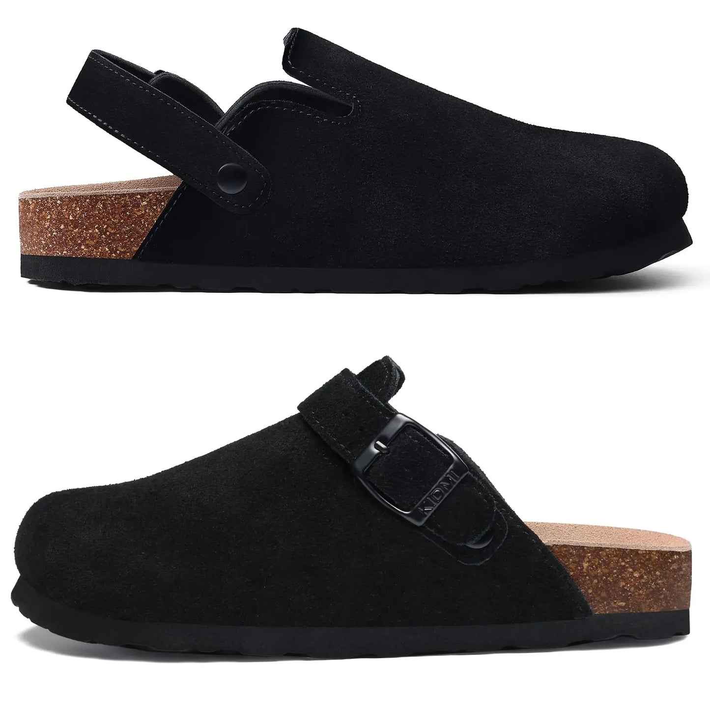 👡 Women’s Genuine Leather Cork Clogs ✨