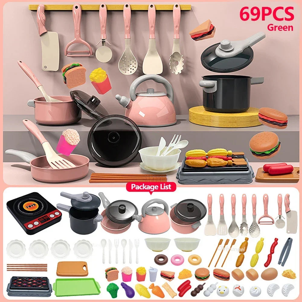 🧸 Glomexia Kids Kitchen Play Set (59–92 PCS)