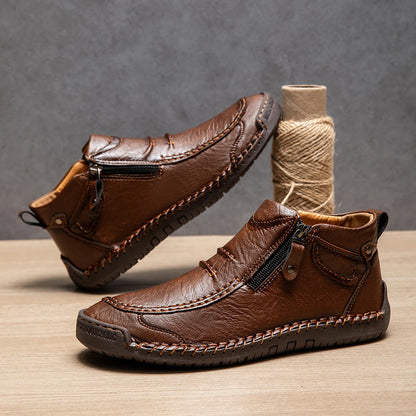Handmade Leather Ankle Boots for Men