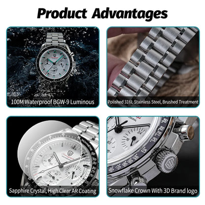 Glomexia Luxury Chronograph Men’s Watch 💎