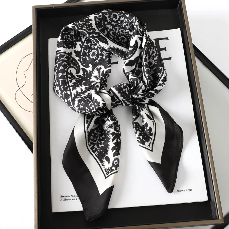 Women’s Luxury Printed Square Silk Scarf