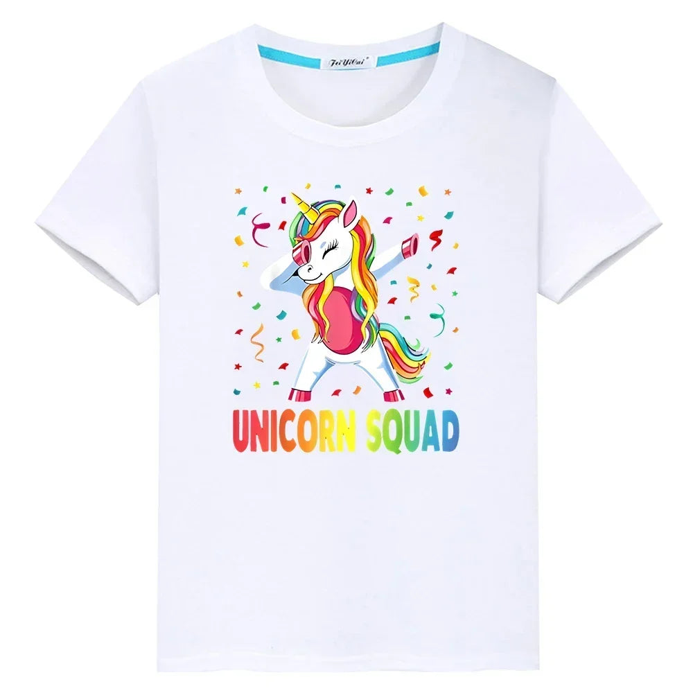 Unicorn Print Cotton Kids T-Shirt ✨