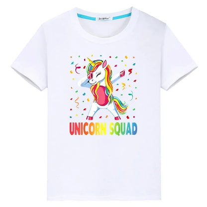 Unicorn Print Cotton Kids T-Shirt ✨