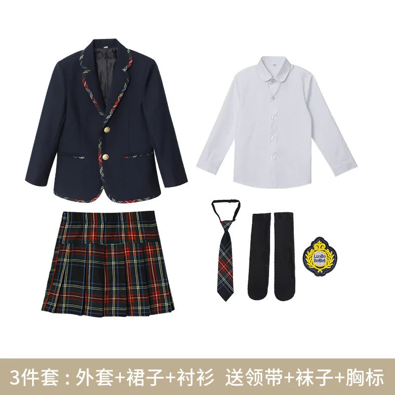 Kids Plaid Coat Set – Autumn Casual Outfit