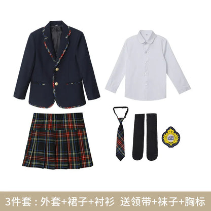 Kids Plaid Coat Set – Autumn Casual Outfit