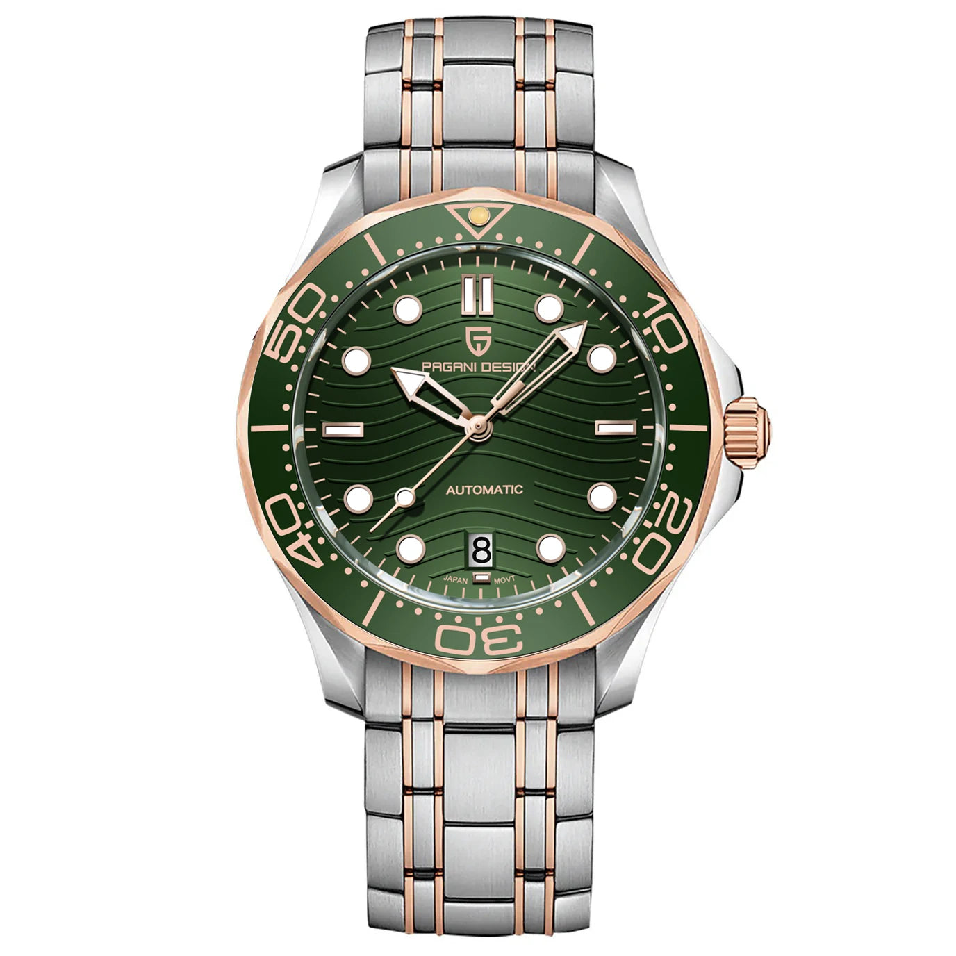 Men’s Automatic Diving Watch – Blue Dial Mechanical Wristwatch