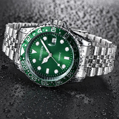 Glomexia Men’s Green Quartz Watch 💚