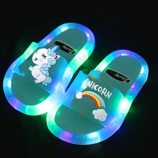 Kids Cartoon Light Slippers 🦄✨