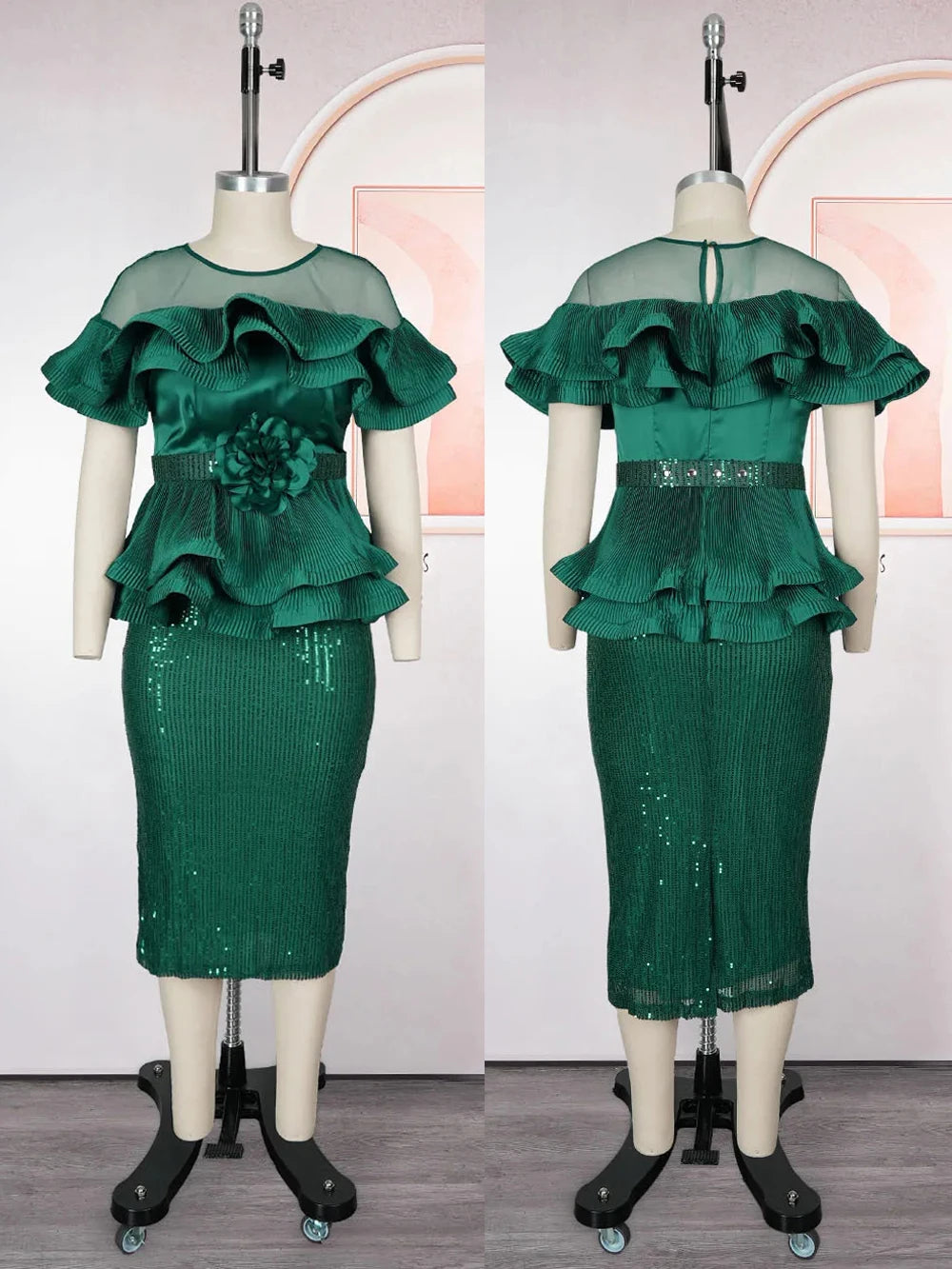 ✨ Luxury Sequin African Party Dress