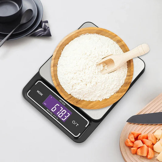 Waterproof Digital Kitchen Scale 6kg/10kg – Stainless Steel LCD Food Weighing Scale