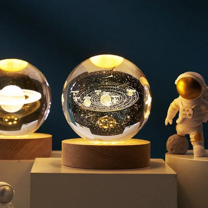 Aesthetic Moon Crystal Sphere Night Lamp