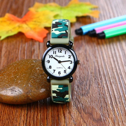 🌍 Glomexia – Camo Kids Cartoon Watch ⌚🎒