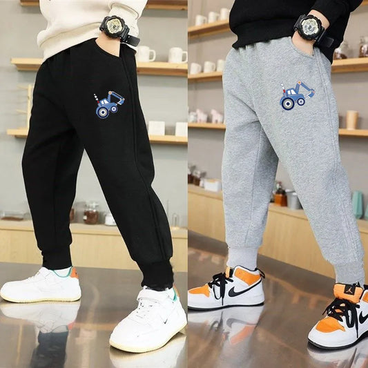 Premium Cartoon Car Cotton Sweatpants for Kids