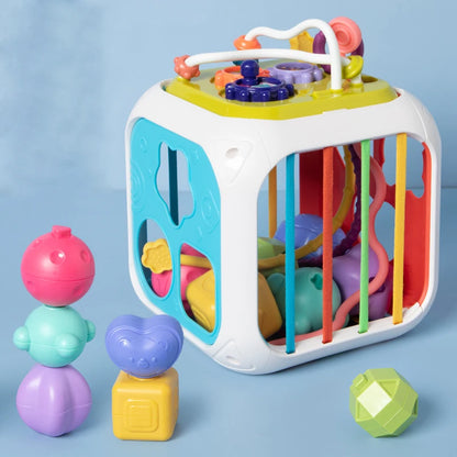 7-in-1 Baby Sensory Shape Sorter Toy – Montessori Learning Set