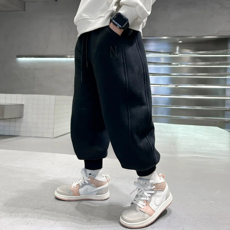 Premium Kids Plush Velvet Winter Sweatpants