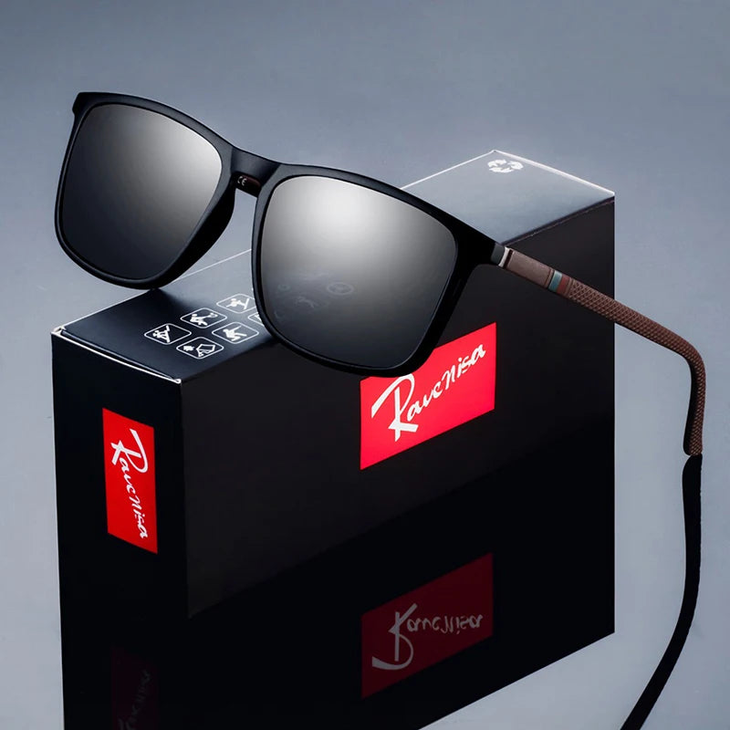 🌍 Glomexia – Polarized Rectangle Sunglasses for Men 😎🕶️