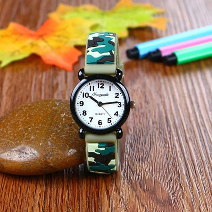 🌍 Glomexia – Camo Kids Cartoon Watch ⌚🎒