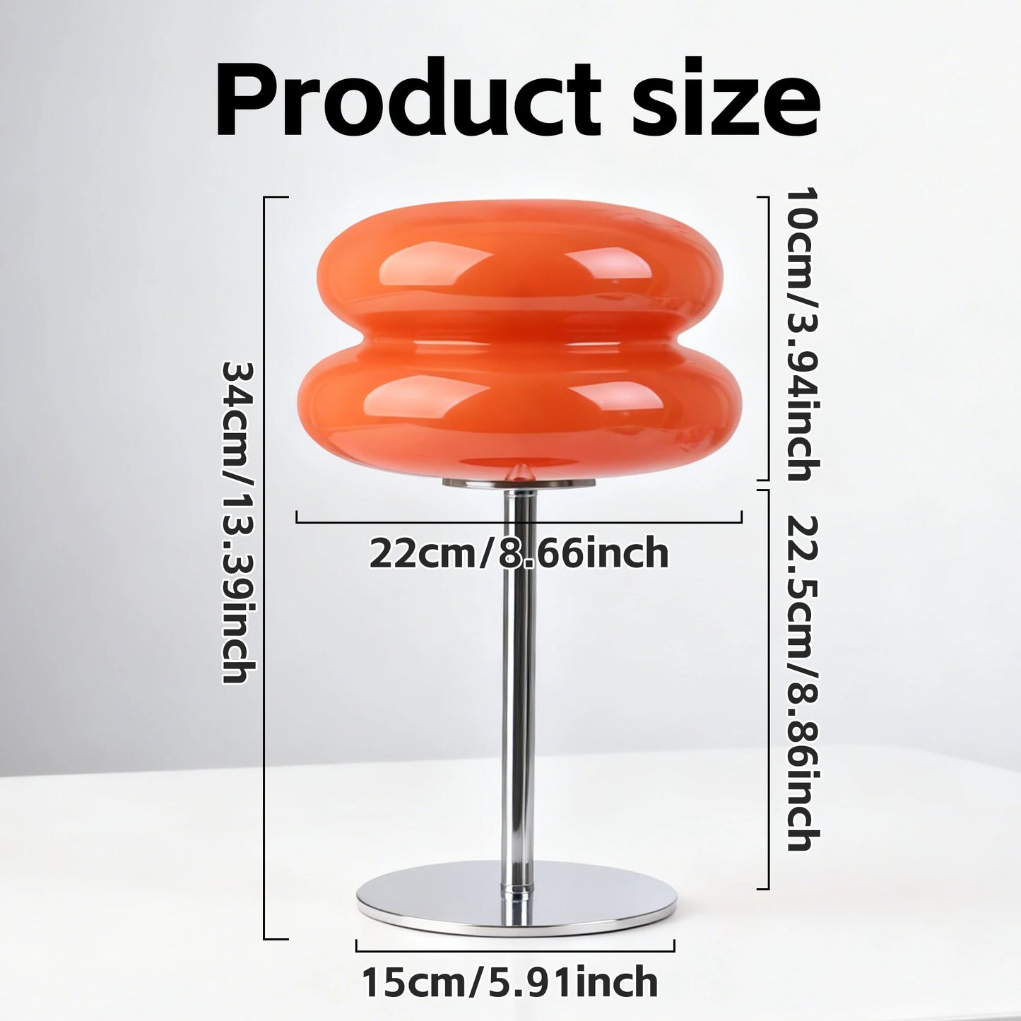 Macaron Glass Table Lamp – Tricolor Dimming