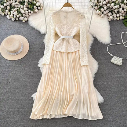 Women Elegant Ankle-Length Office Dress 👗 | Square Neck A-Line