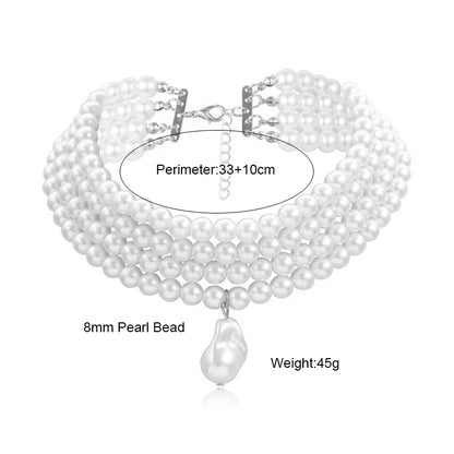 Premium Layered Baroque Pearl Choker Necklace