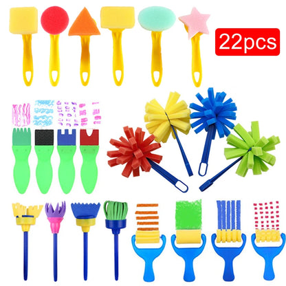 Kids EVA Painting Sponge Brush & Stamp Set