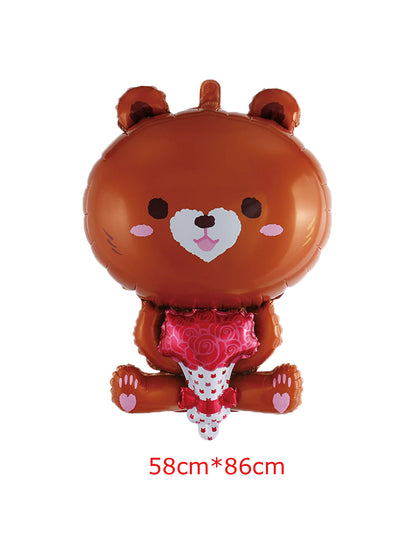 Large Kiss Me Love Heart Foil Balloon Stand