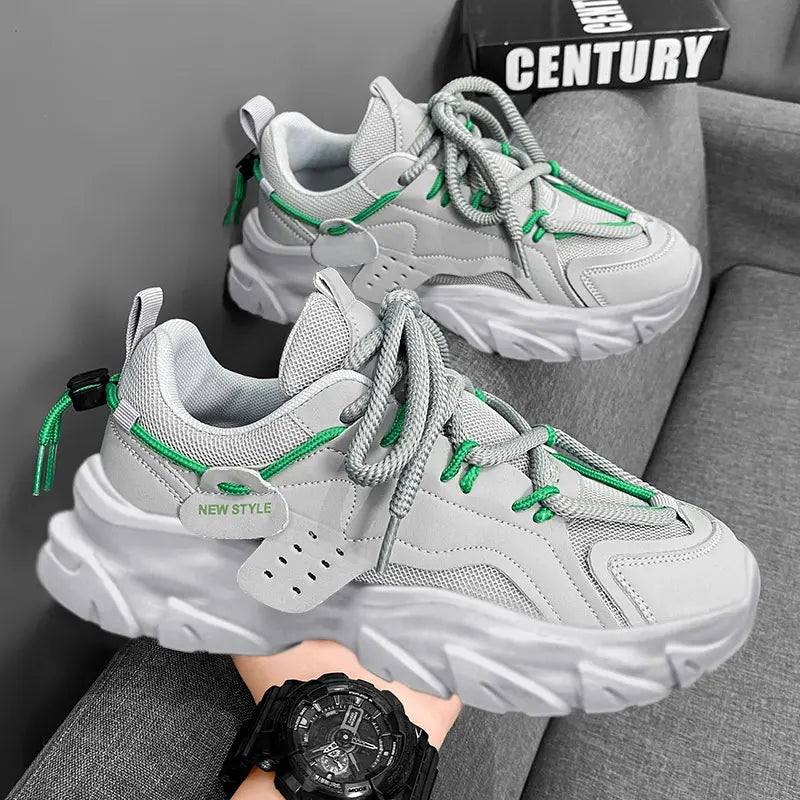 Breathable Thick-Sole Men’s Sneakers
