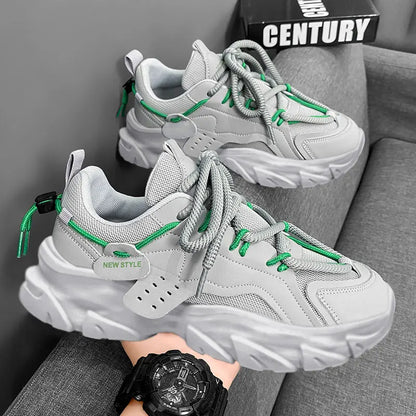 Breathable Thick-Sole Men’s Sneakers