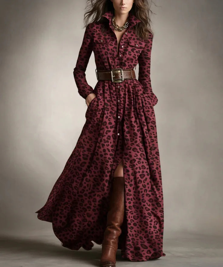 Owner Girl Plaid Long Dress 👗 | Trendy A-Line Button Style Women’s Wear