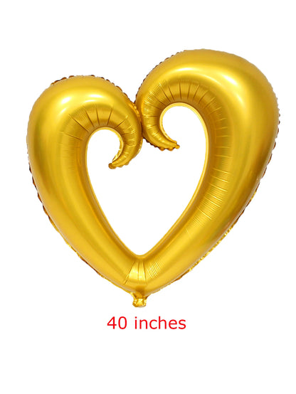 Large Kiss Me Love Heart Foil Balloon Stand