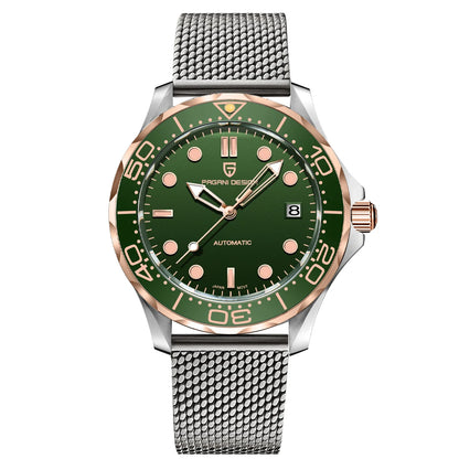 Men’s Automatic Diving Watch – Blue Dial Mechanical Wristwatch