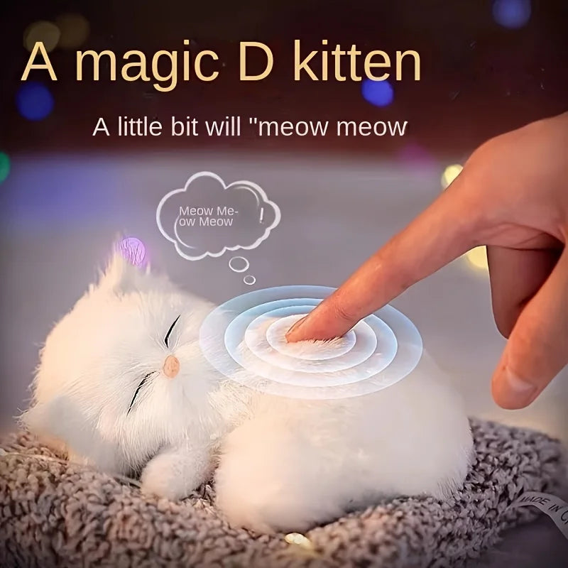 Interactive Meowing Kitten Plush Toy