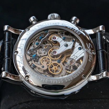 Glomexia Vintage Moonphase Chronograph Watch ⌚
