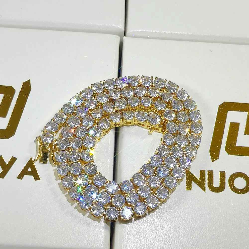 Hip Hop CZ Iced Out Tennis Chain Necklace
