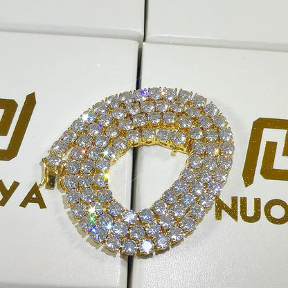 Hip Hop CZ Iced Out Tennis Chain Necklace