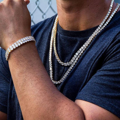 Hip Hop CZ Iced Out Tennis Chain Necklace
