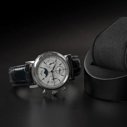 Glomexia Vintage Moonphase Chronograph Watch ⌚