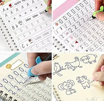 Magic Practice Copybook for Kids (3+) | Reusable Writing Book Set