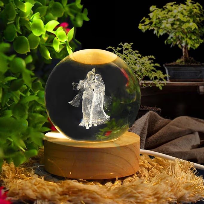 Aesthetic Moon Crystal Sphere Night Lamp
