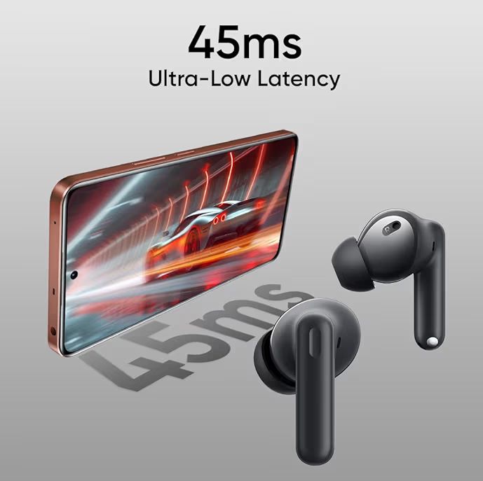 🎧 realme Buds T310 Wireless Earbuds – 46dB Hybrid ANC, 360° Spatial Audio, 40H Battery