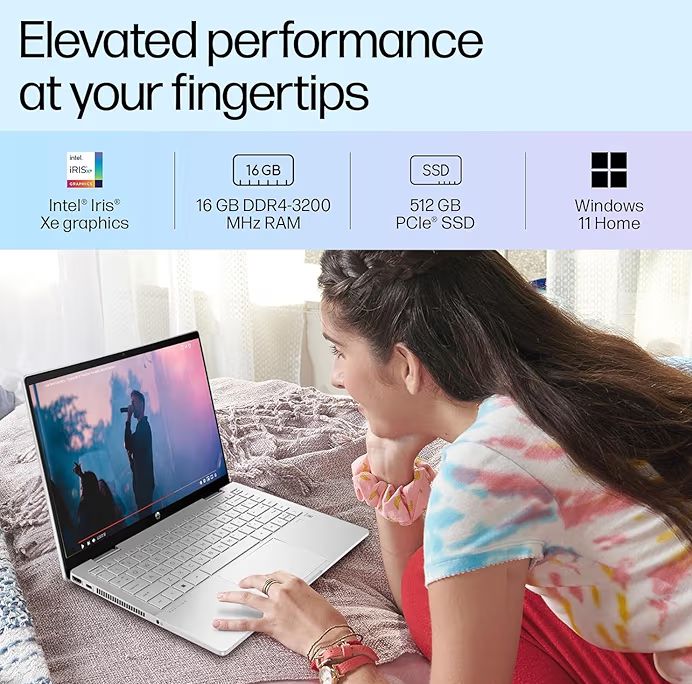 💻 HP Pavilion x360 – i5 13th Gen, 16GB RAM, 512GB SSD, Touchscreen, 2-in-1 Convertible Laptop