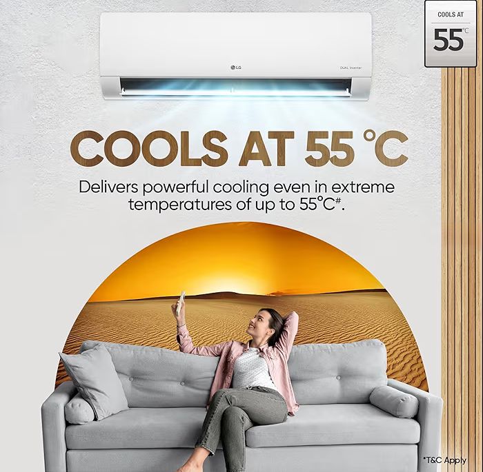 1.5 Ton 5 Star DUAL Inverter Split AC (Copper, AI Convertible 6-in-1, VIRAAT Mode, Faster Cooling & Energy Saving, 4 Way Swing, HD Filter with Anti-Virus Protection, US-Q19YNZE3, White)