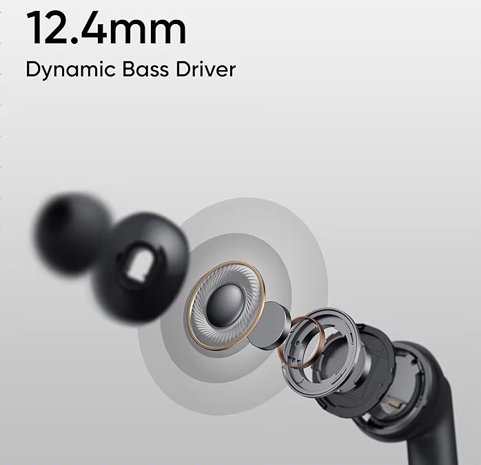 🎧 realme Buds T310 Wireless Earbuds – 46dB Hybrid ANC, 360° Spatial Audio, 40H Battery