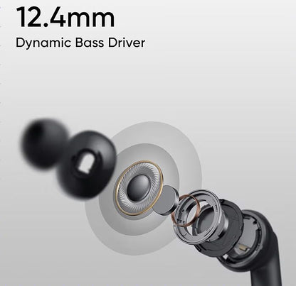 🎧 realme Buds T310 Wireless Earbuds – 46dB Hybrid ANC, 360° Spatial Audio, 40H Battery