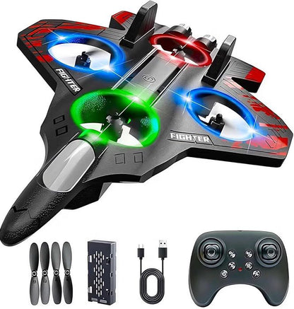 RC Fighter Jet – 360° Flip Remote Control Flying Toy with LED Lights